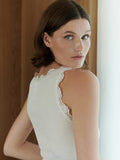 Babette Silk U-neck Lace top - new white