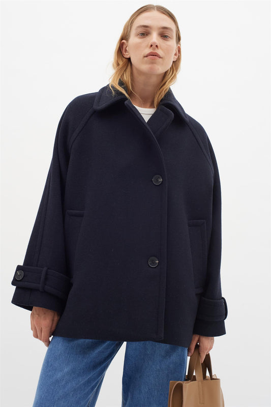 Thora Minona Coat Marine Blue