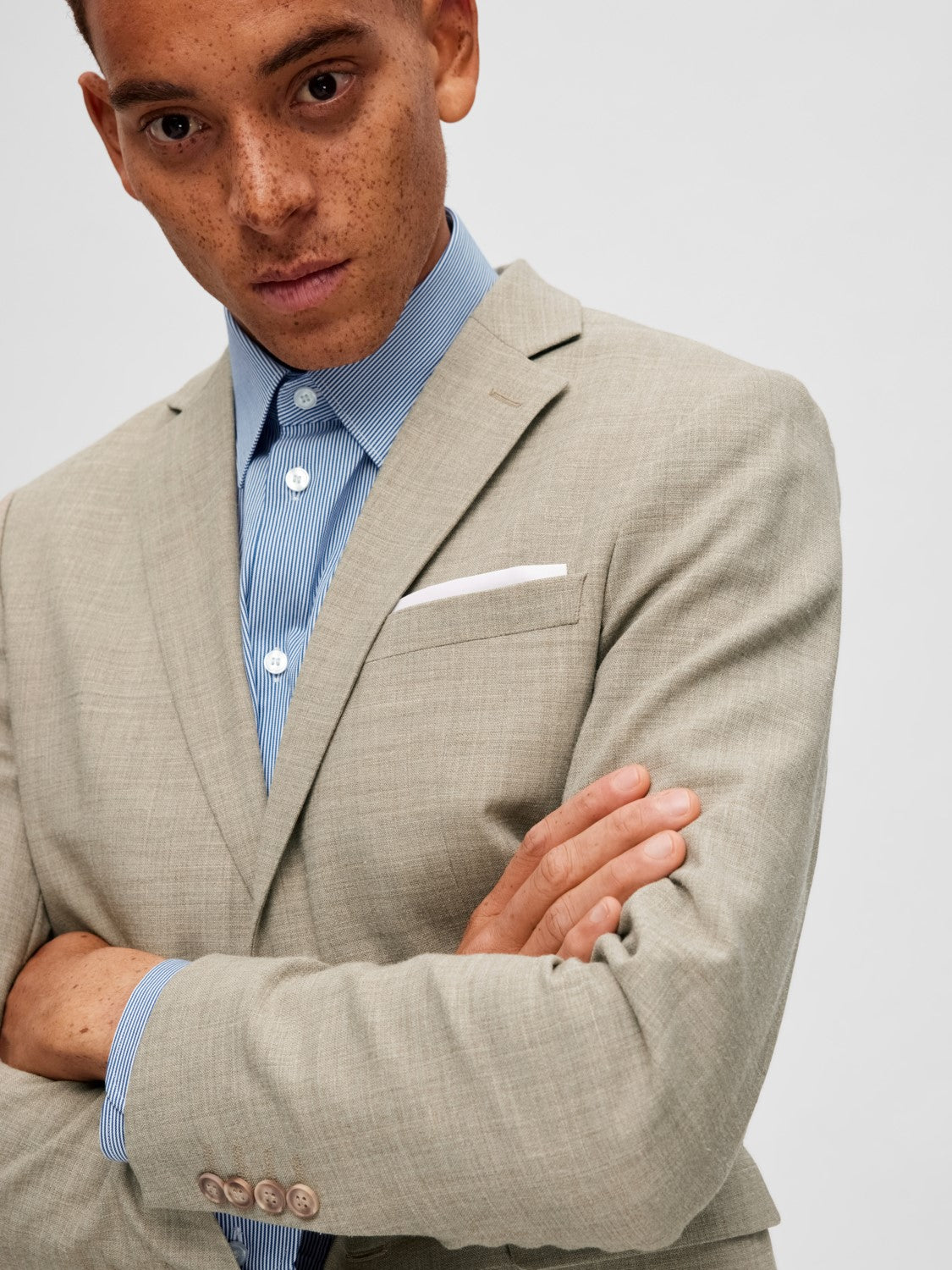 Slim Oasis Linen Blazer Sand