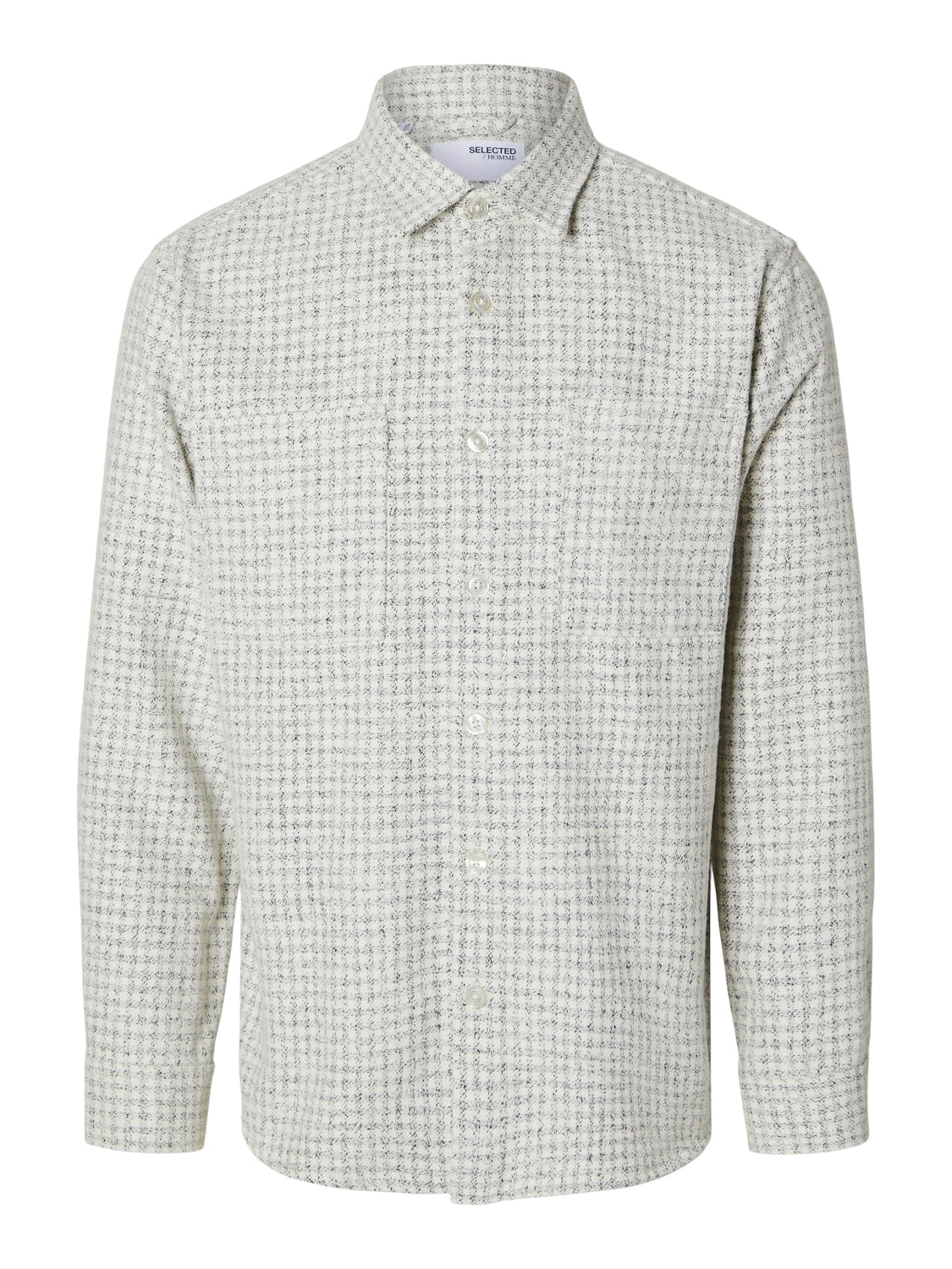 Twill overshirt Lysegrå/rutet