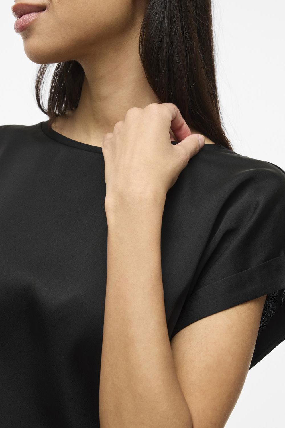 VIELLETTE S/S SATIN TOP - NOOS