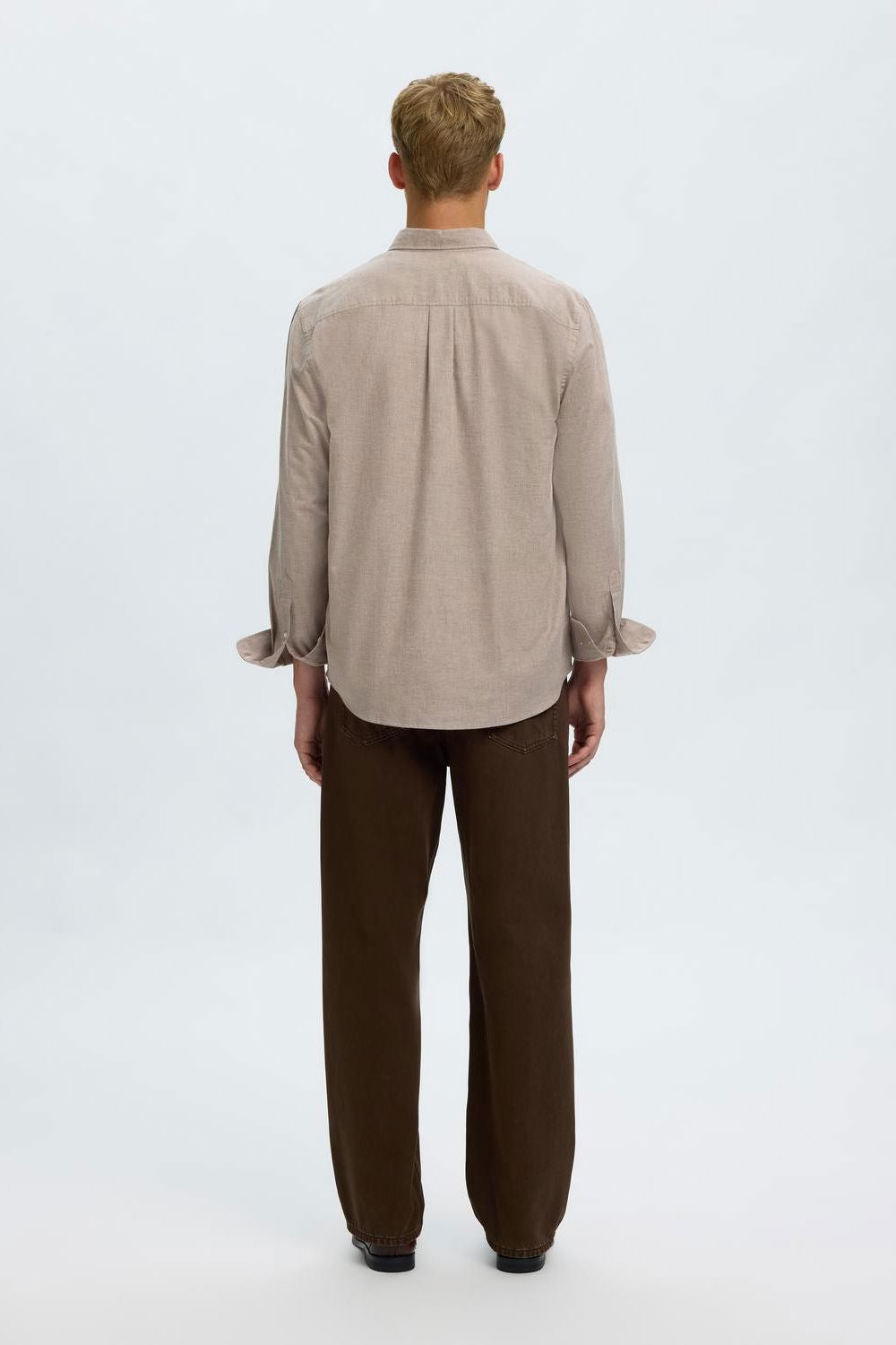 Slmcole-Jay Reg Melange Ls Shirt Noos