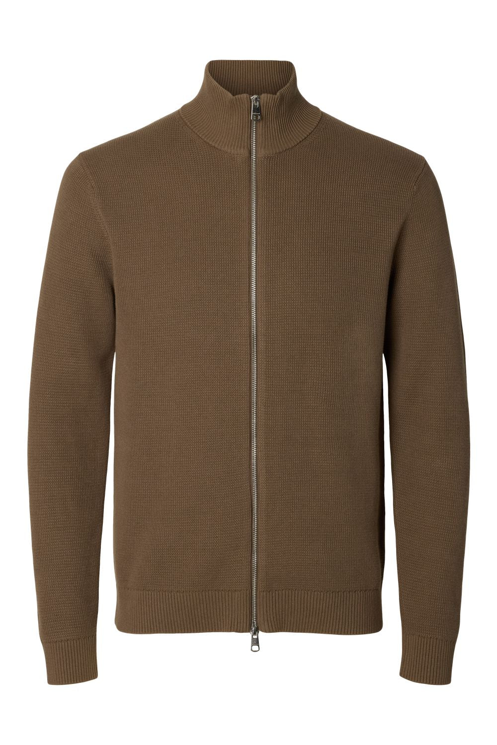 Slmdane Ls Knit Reg Struc Full Zip Noos