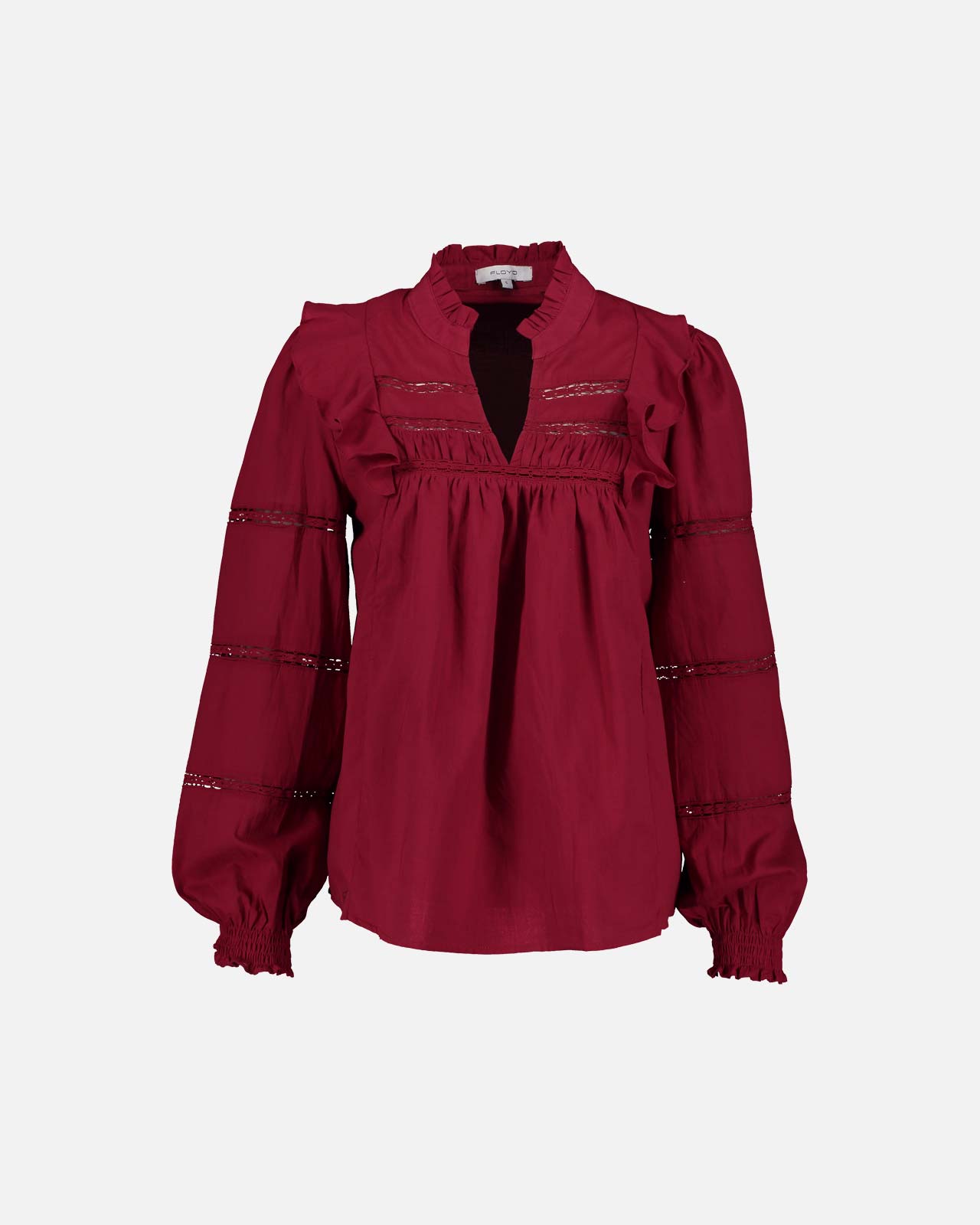 Demi bluse bordeaux