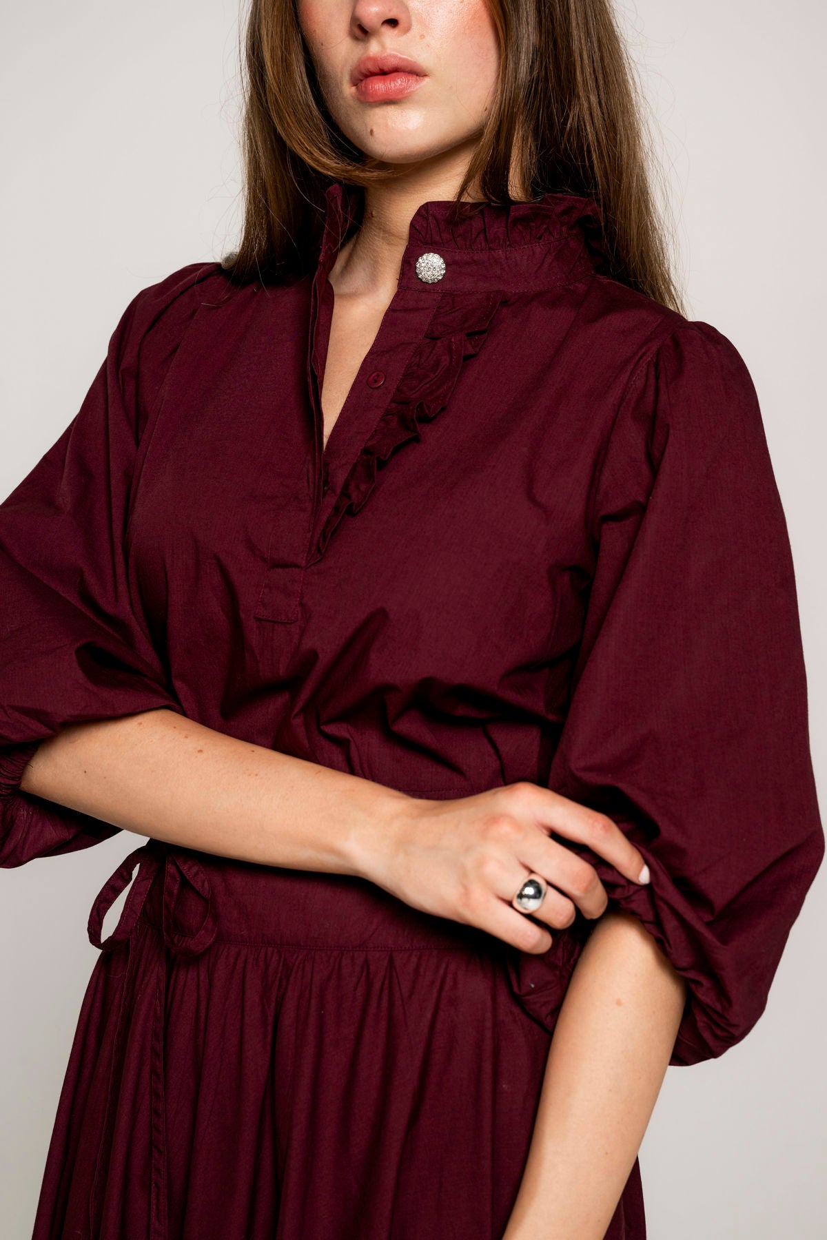 Ella Blouse Rich Maroon