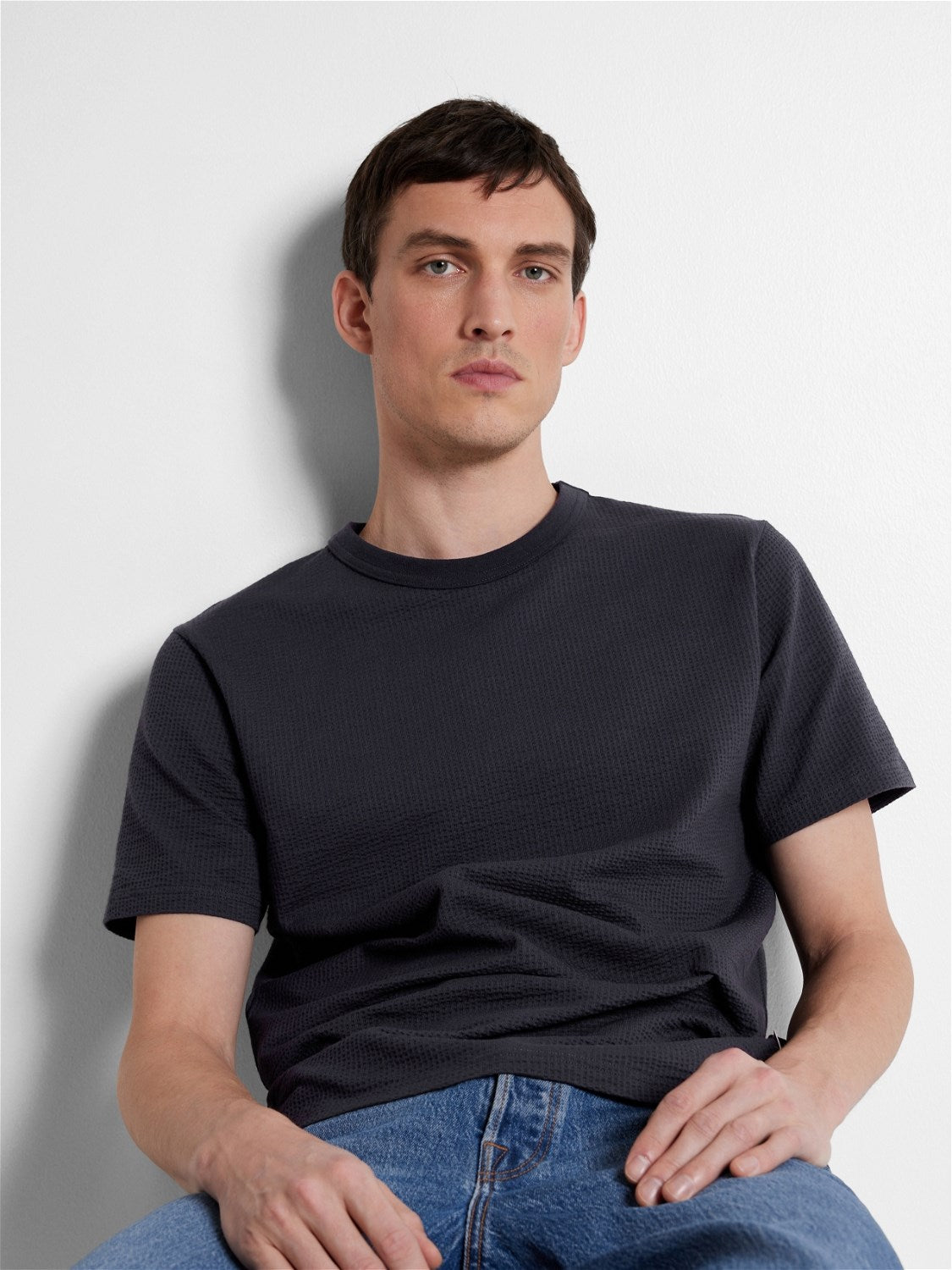 Sander seersucker SS o-neck tee