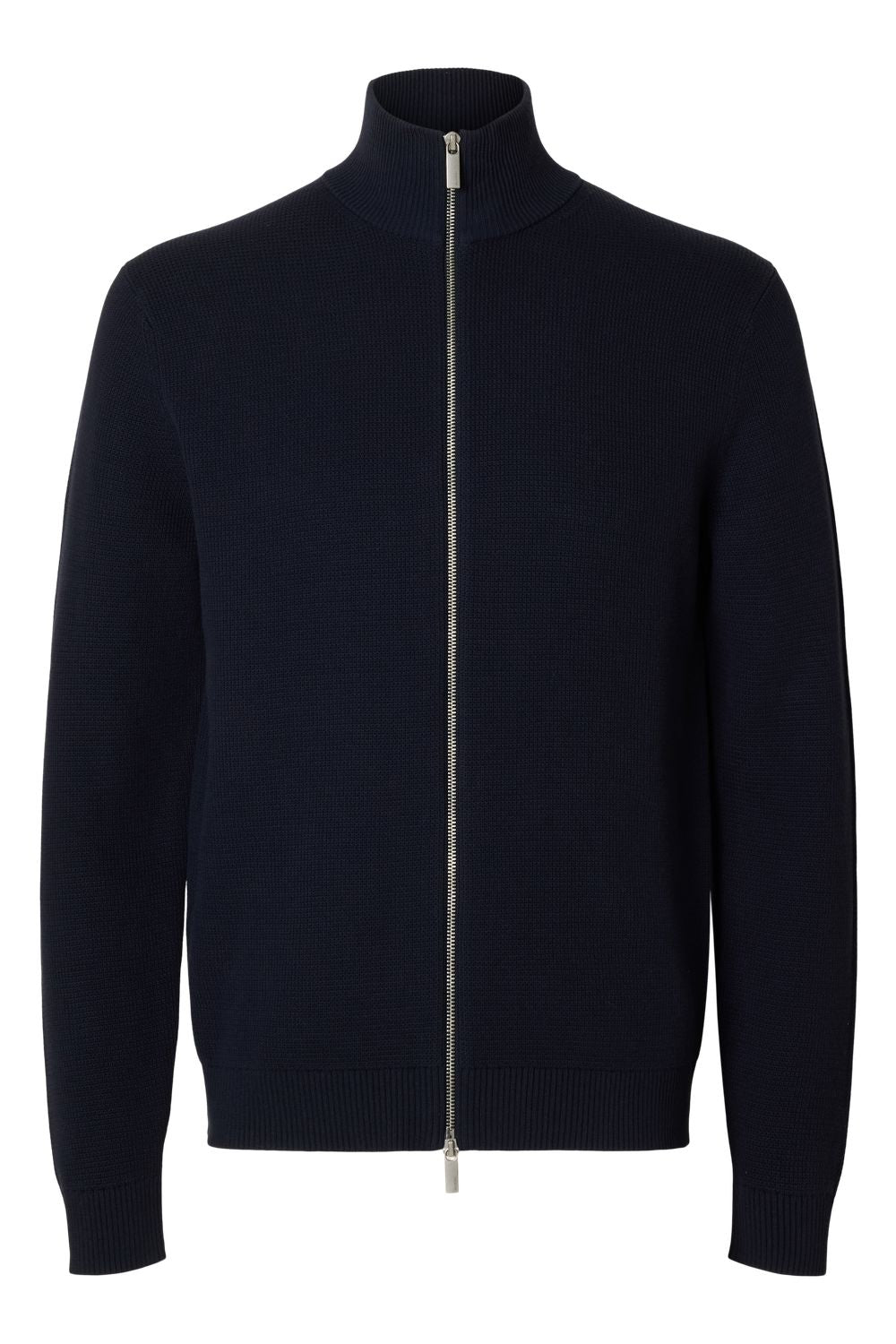 Slmdane Ls Knit Reg Struc Full Zip Noos