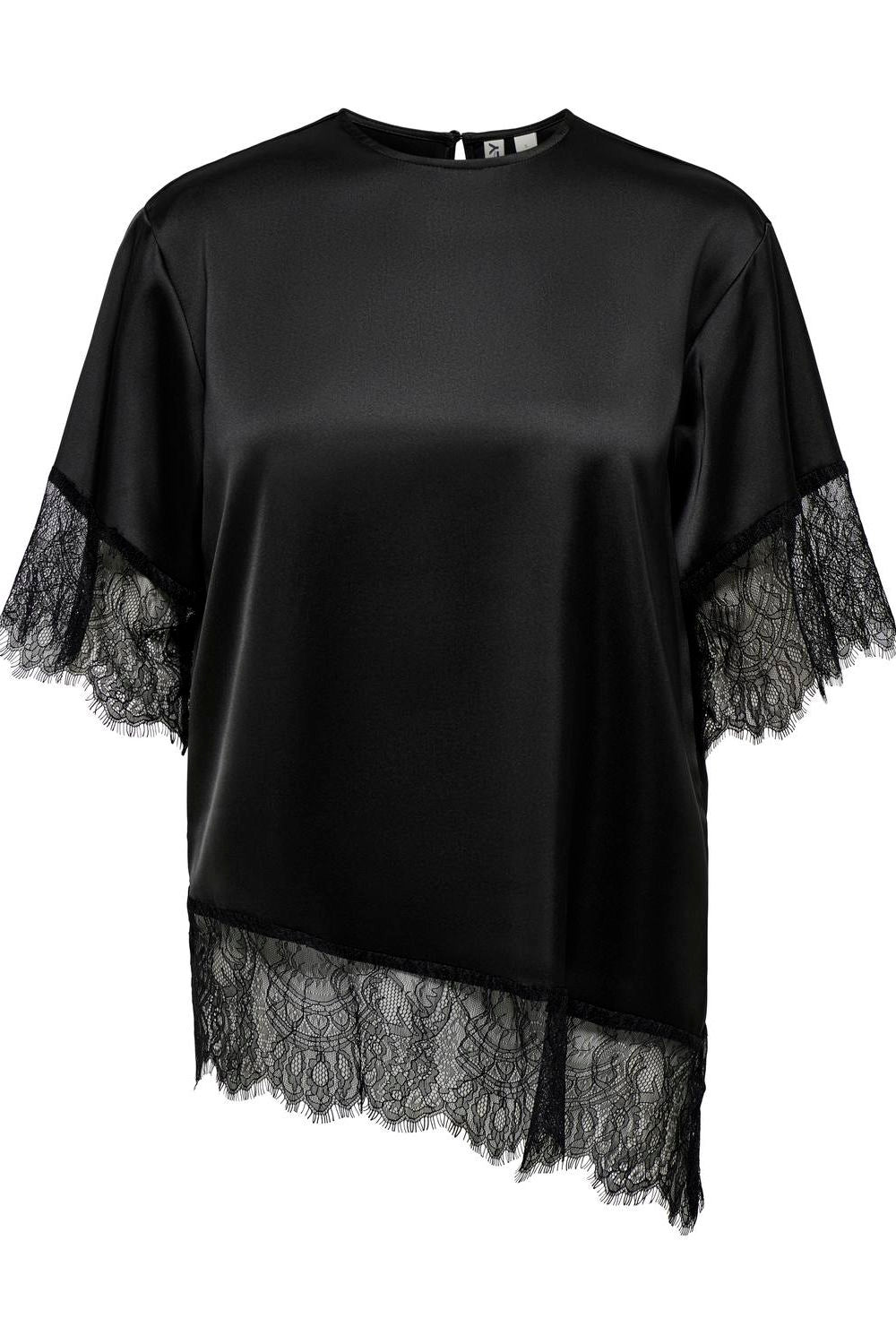 Onlindona 2/4 Satin Lace Top Wvn