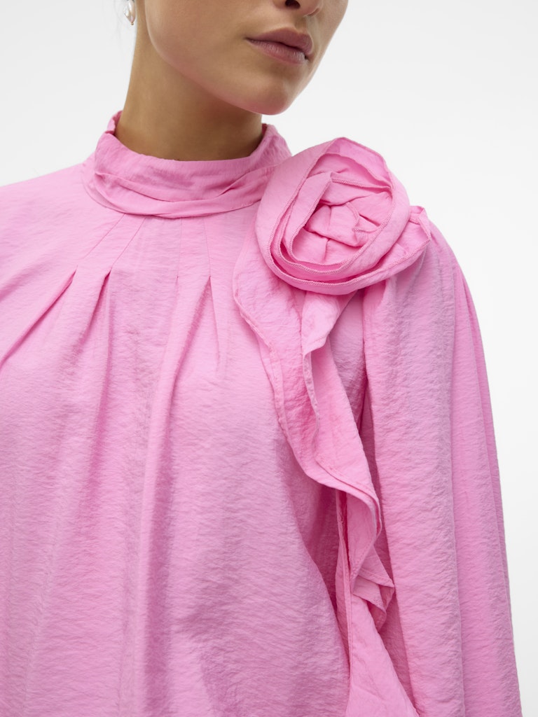 Bailey topp ls frill top Fuchsia pink