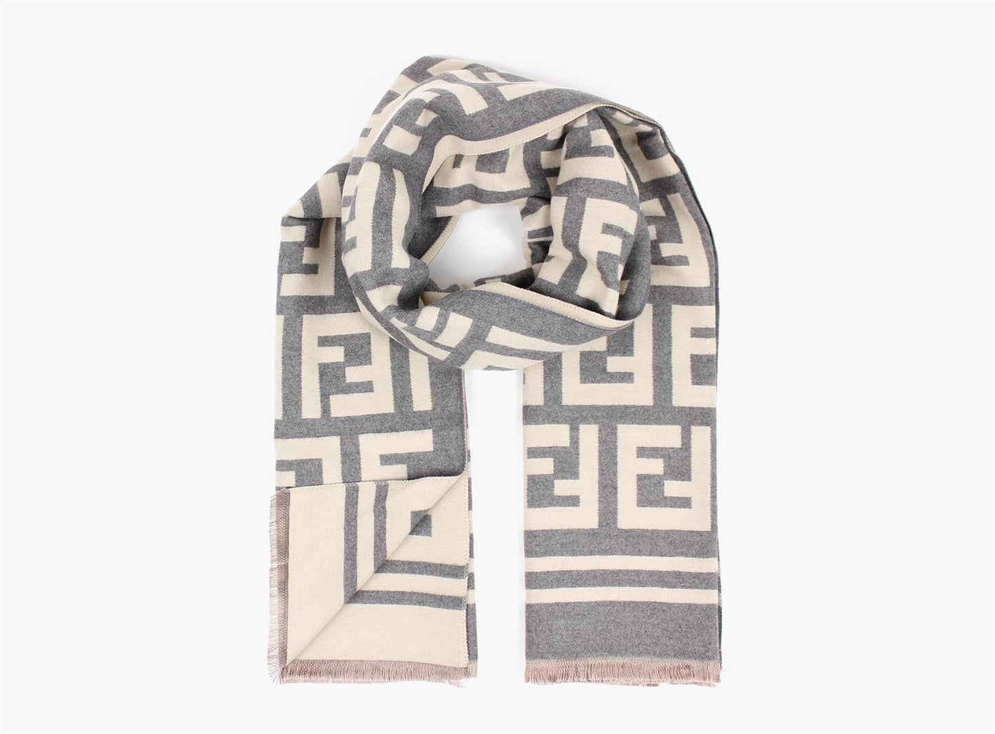 Double Sided Scarf Grey