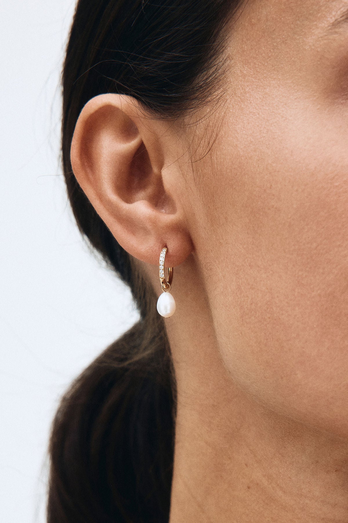 Perla Hoops Sparkle Gold