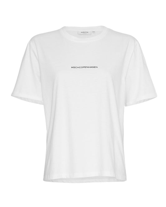 Terina Organic Small logo tee white/black