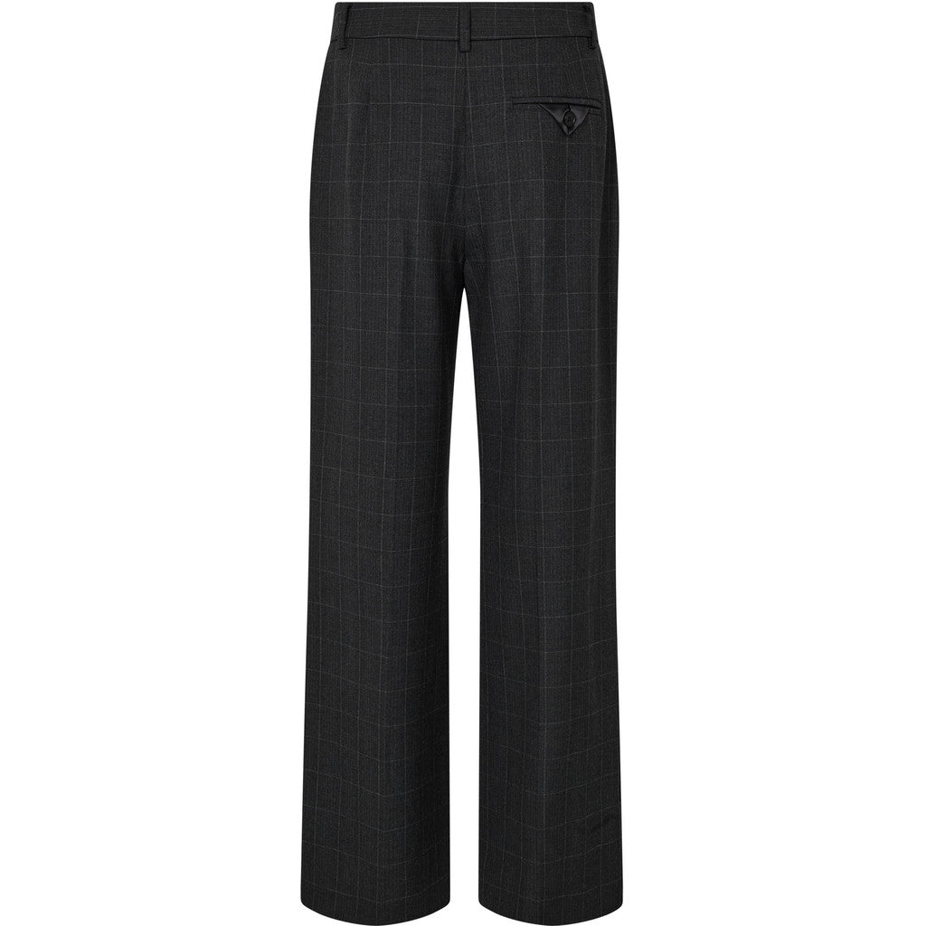 Smokey Check Plain Pant- grå