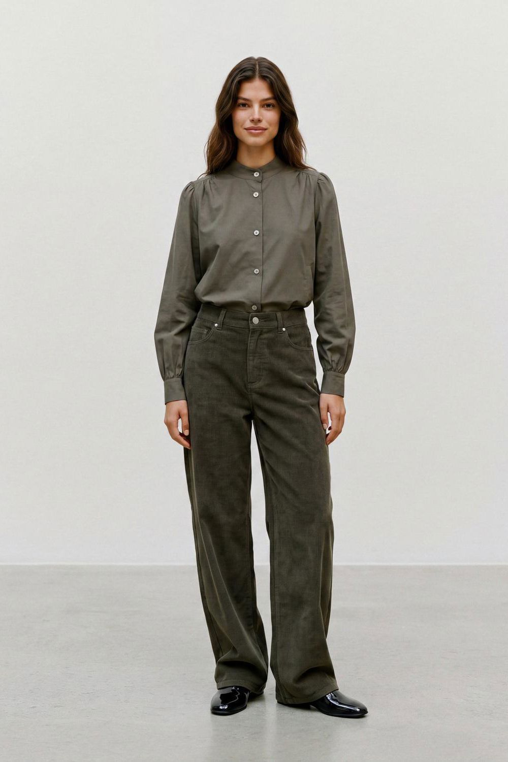 Vmbriar Ls High Neck Shirt Wvn Ret