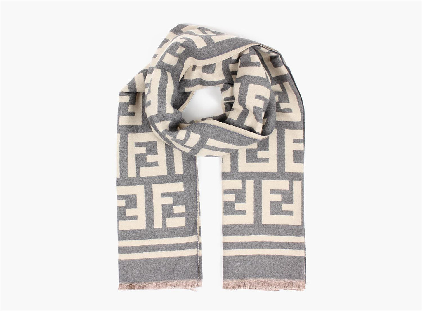 Double Sided Scarf Grey