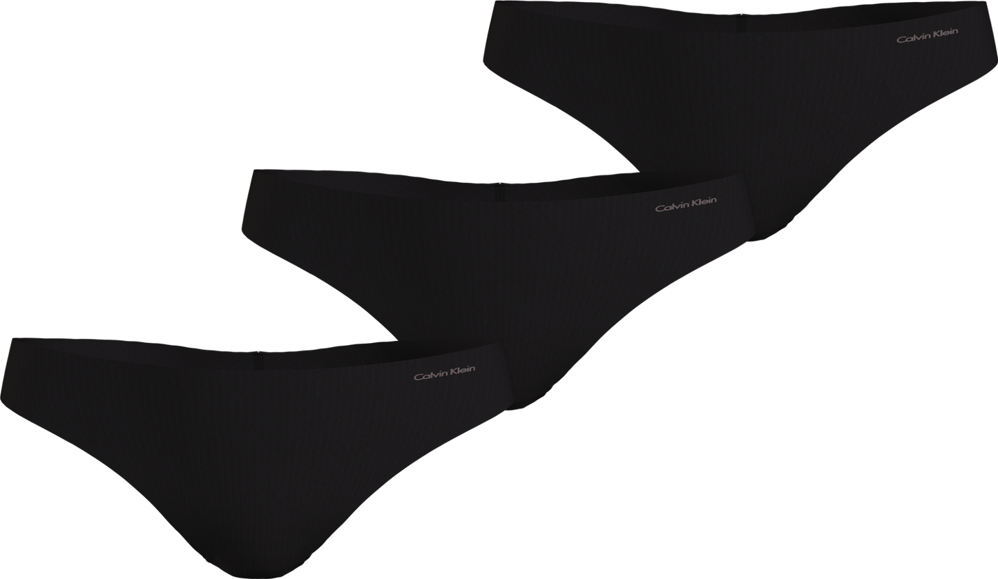 3 pk Thong Black / smoked logo