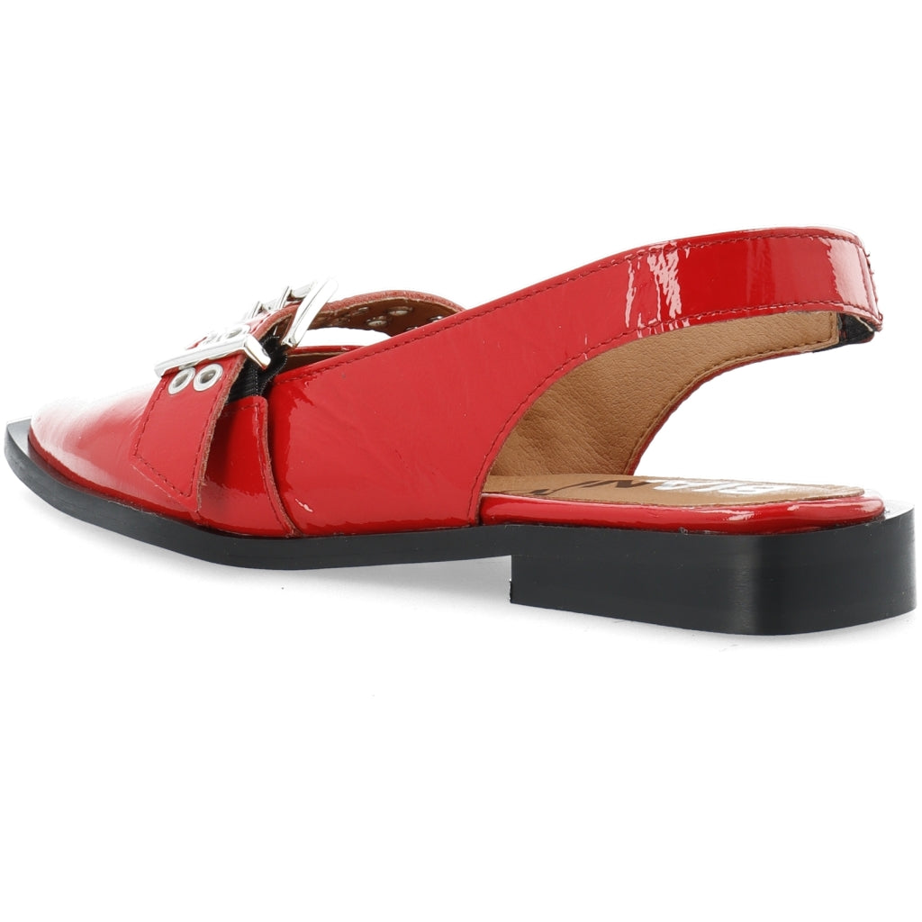 BIAVICTORIA Single Buckle Slingback Leather Red