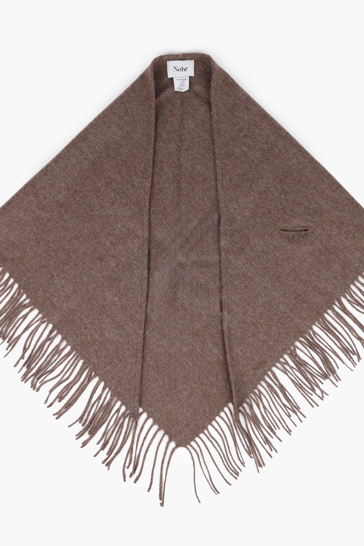 Nohr Oda Wool Triangle Fringe Scarf