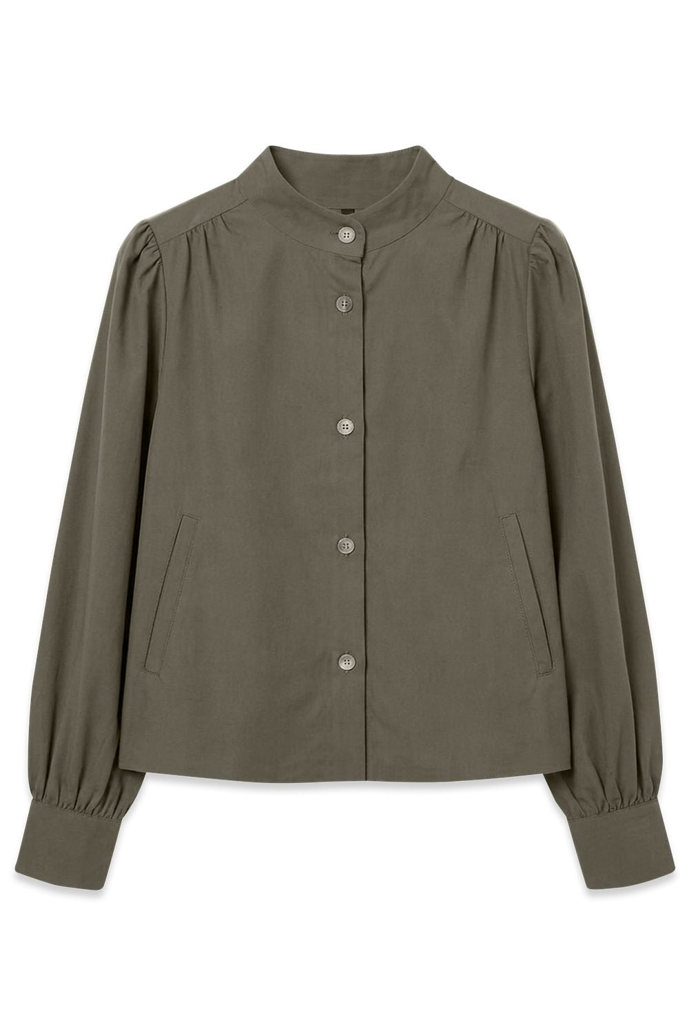 Vmbriar Ls High Neck Shirt Wvn Ret