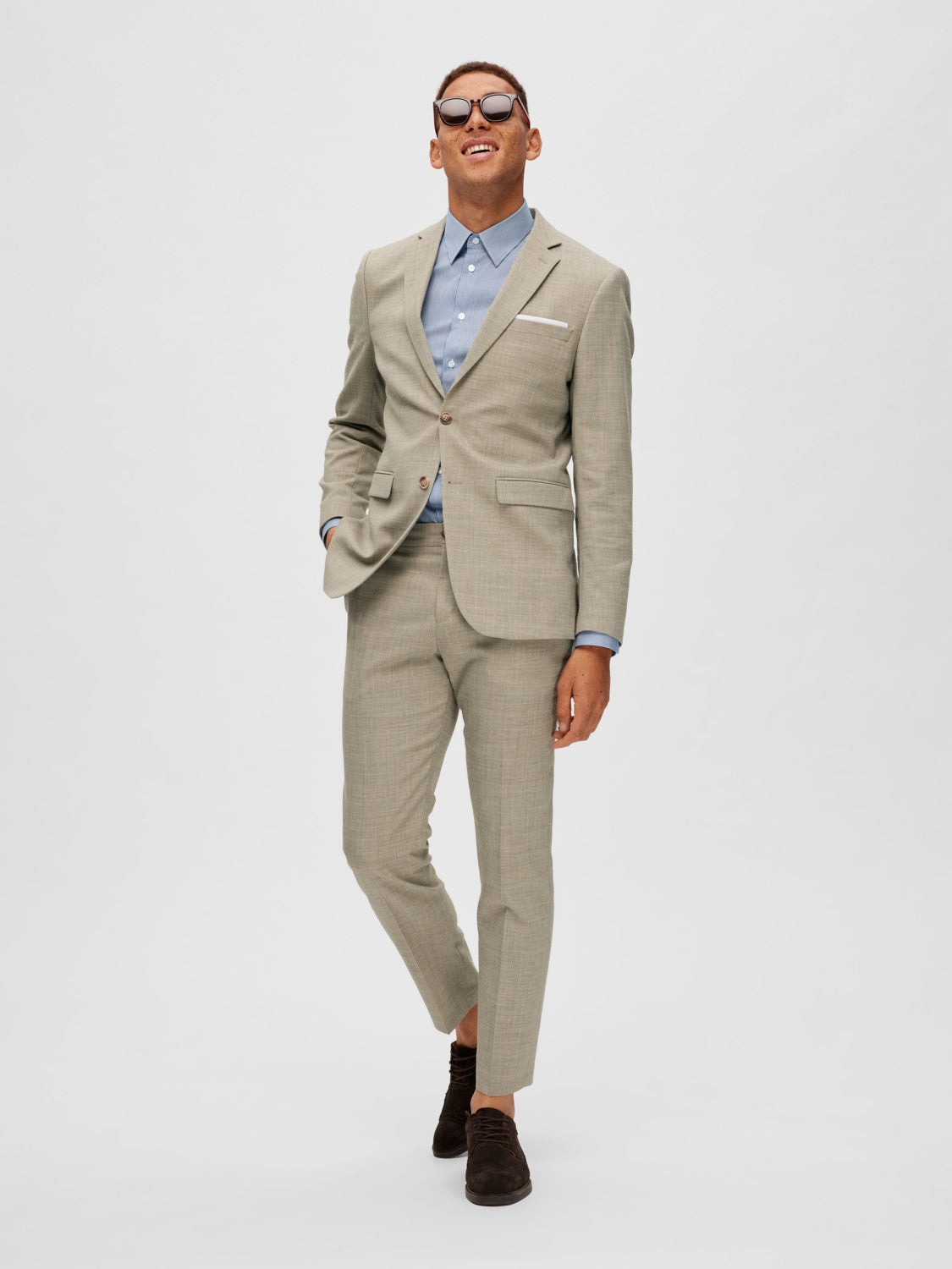 Slim Oasis Linen Blazer Sand