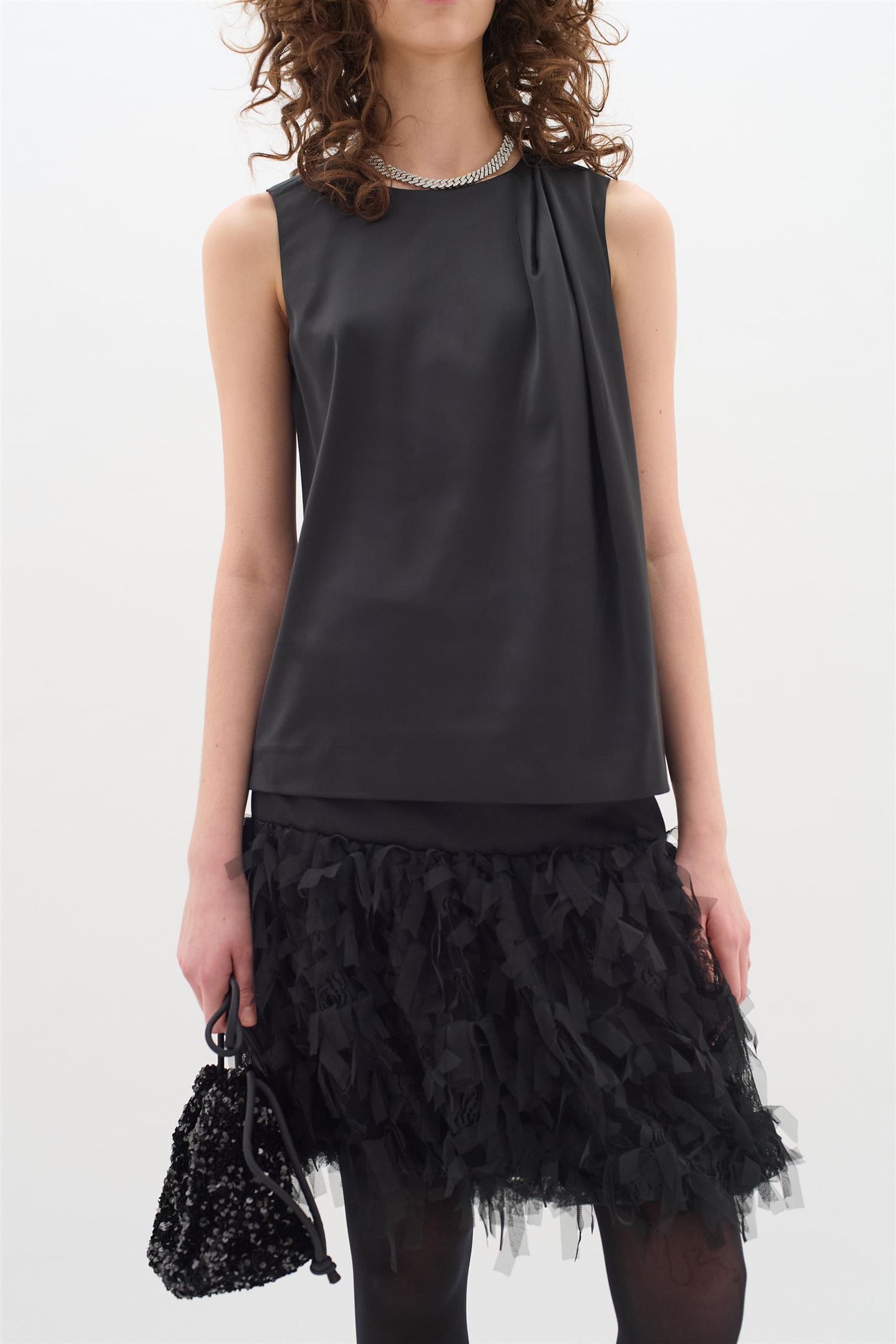 Zilky Pleat Top Black