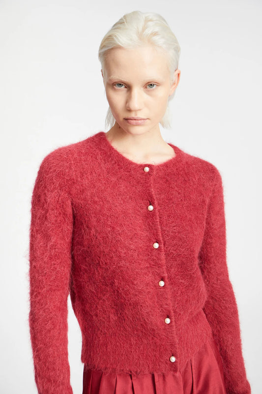 Povilla Cardigan Bordeaux