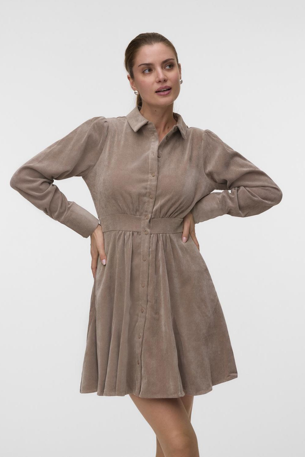 Awane Ls Short Shirt Dress