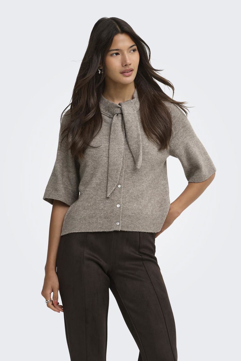 Onllana Ss Scarf Detail Cardi Ex Knt