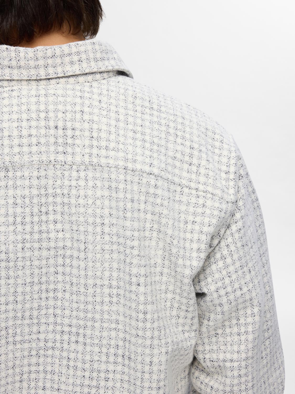 Twill overshirt Lysegrå/rutet