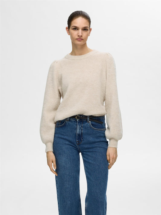 LULU LS KNIT RIB O Birch