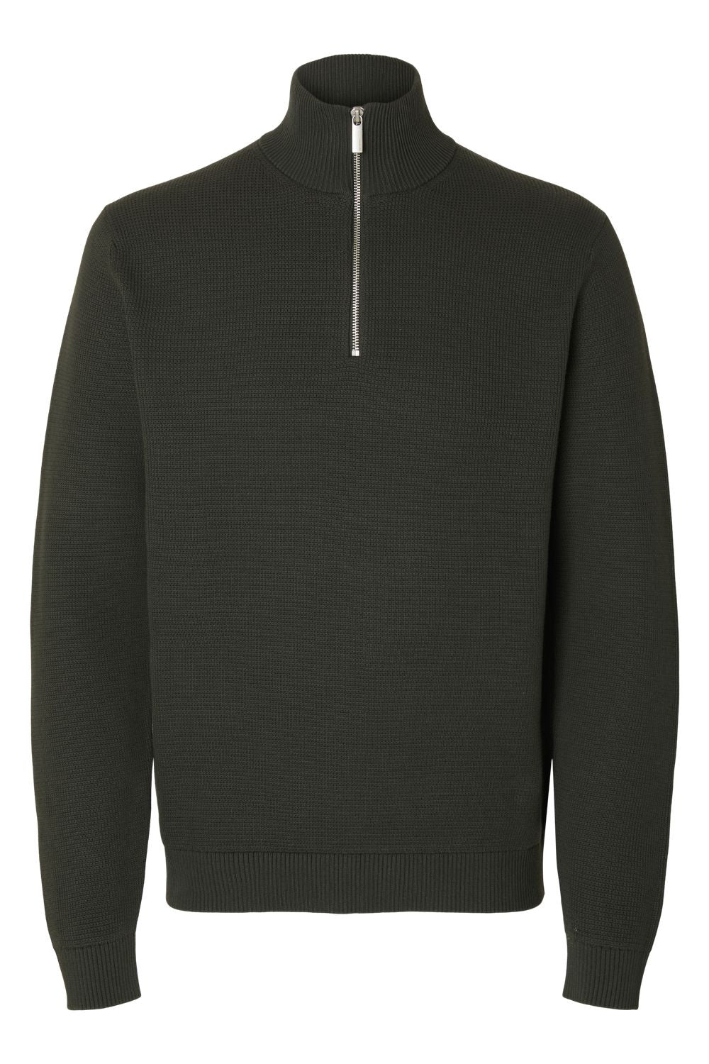 Slmdane Ls Knit Reg Struc Half Zip Noos