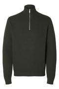 Slmdane Ls Knit Reg Struc Half Zip Noos