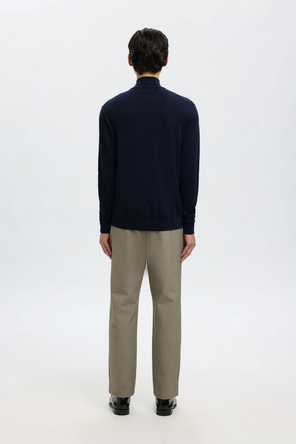 Slmtray Ls Knit Merino Half Zip Noos