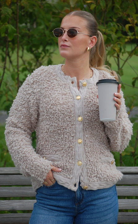 Vika LS Cardigan beige