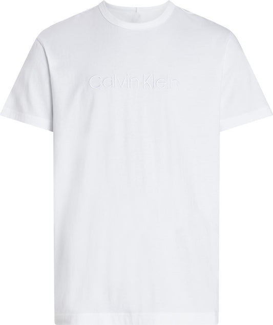 Crew neck tee ss white logo white