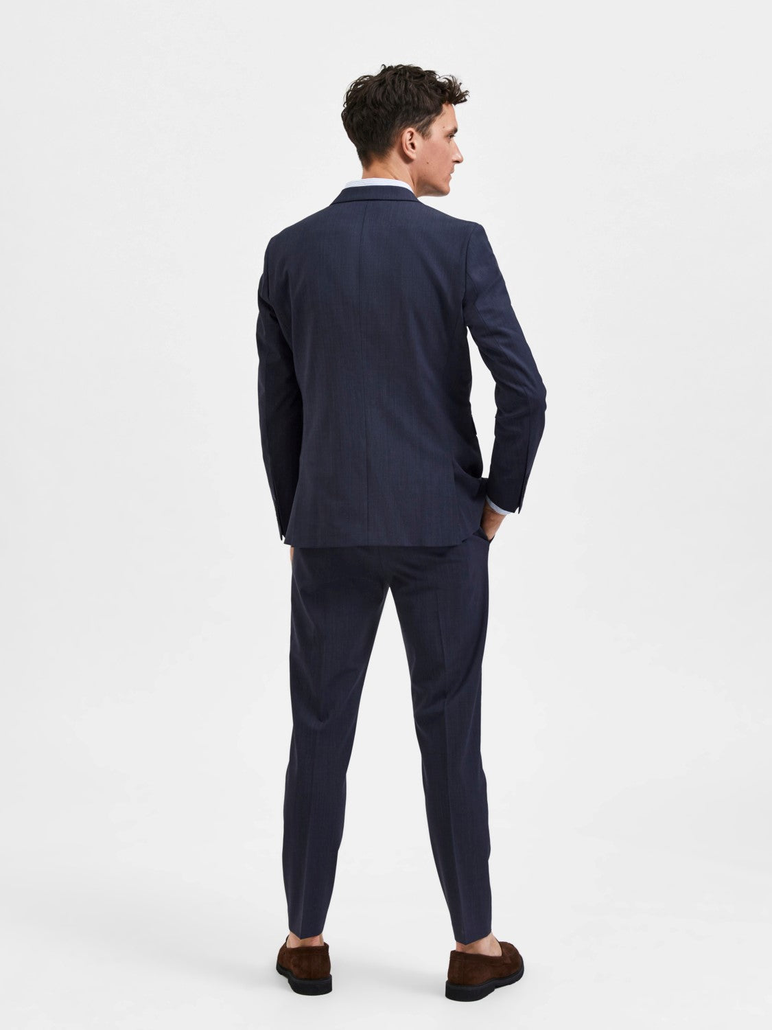 Elon slim blazer flex Dark navy