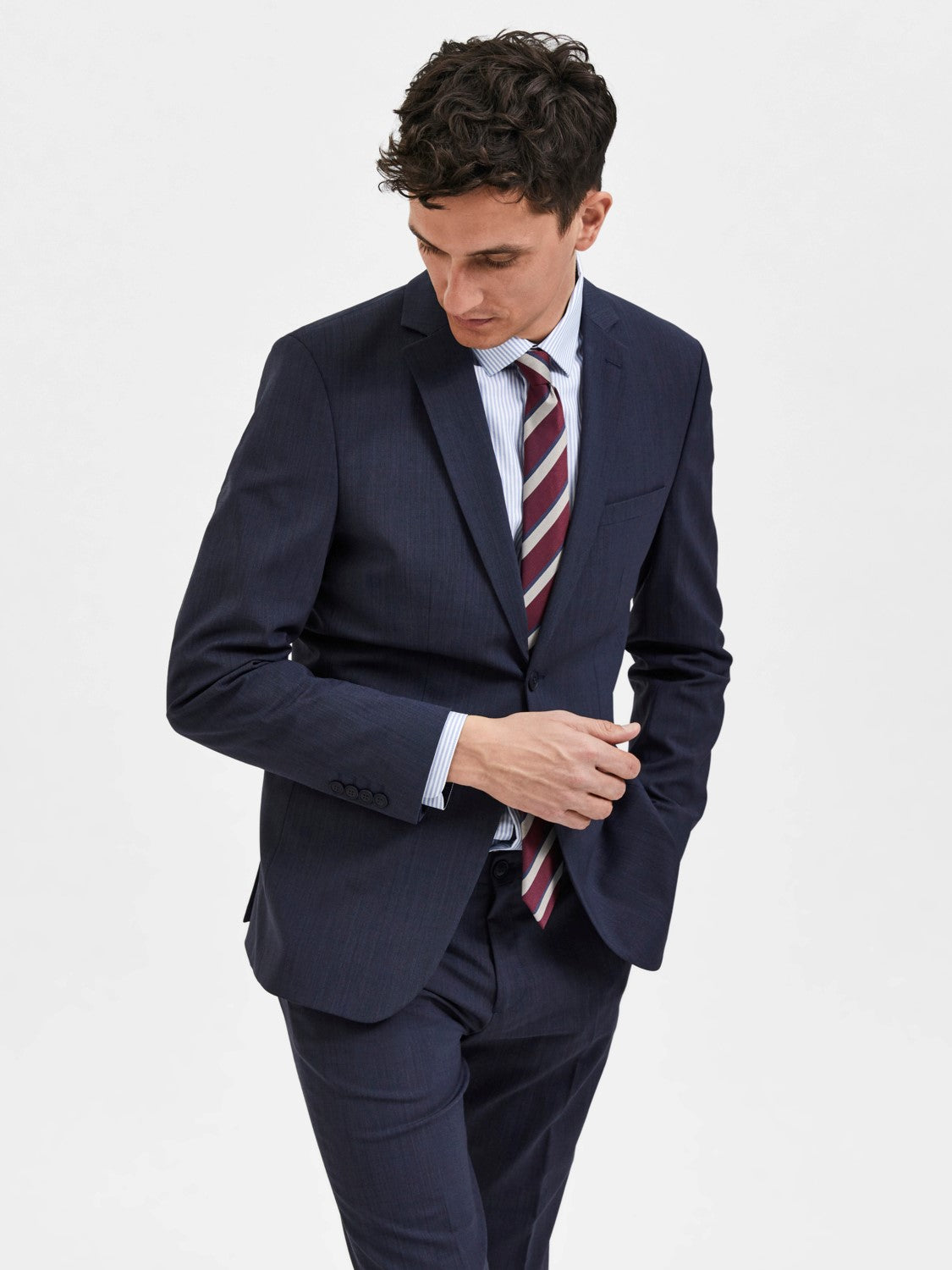 Elon slim blazer flex Dark navy