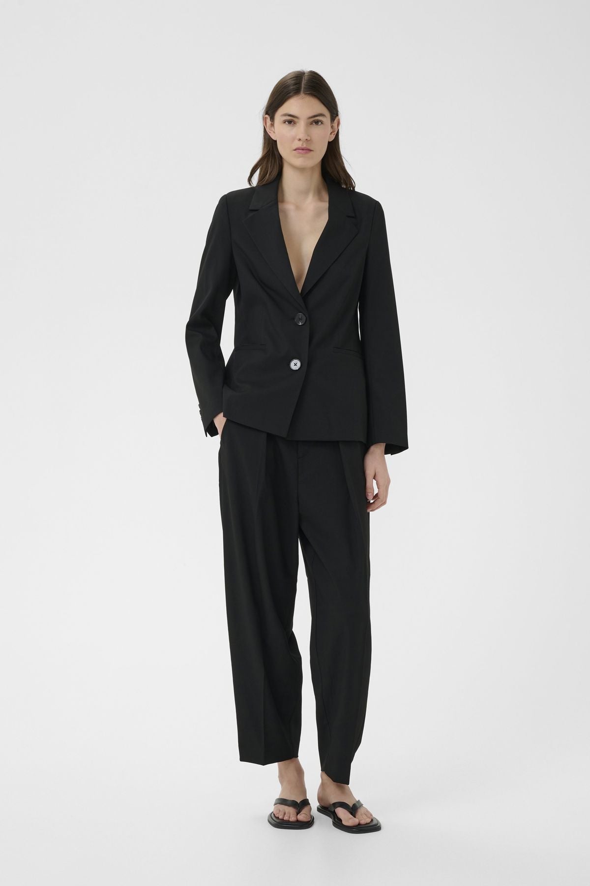 Cadie Core Barrel Pant - black