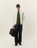 Wool Rib Zipper Knit
