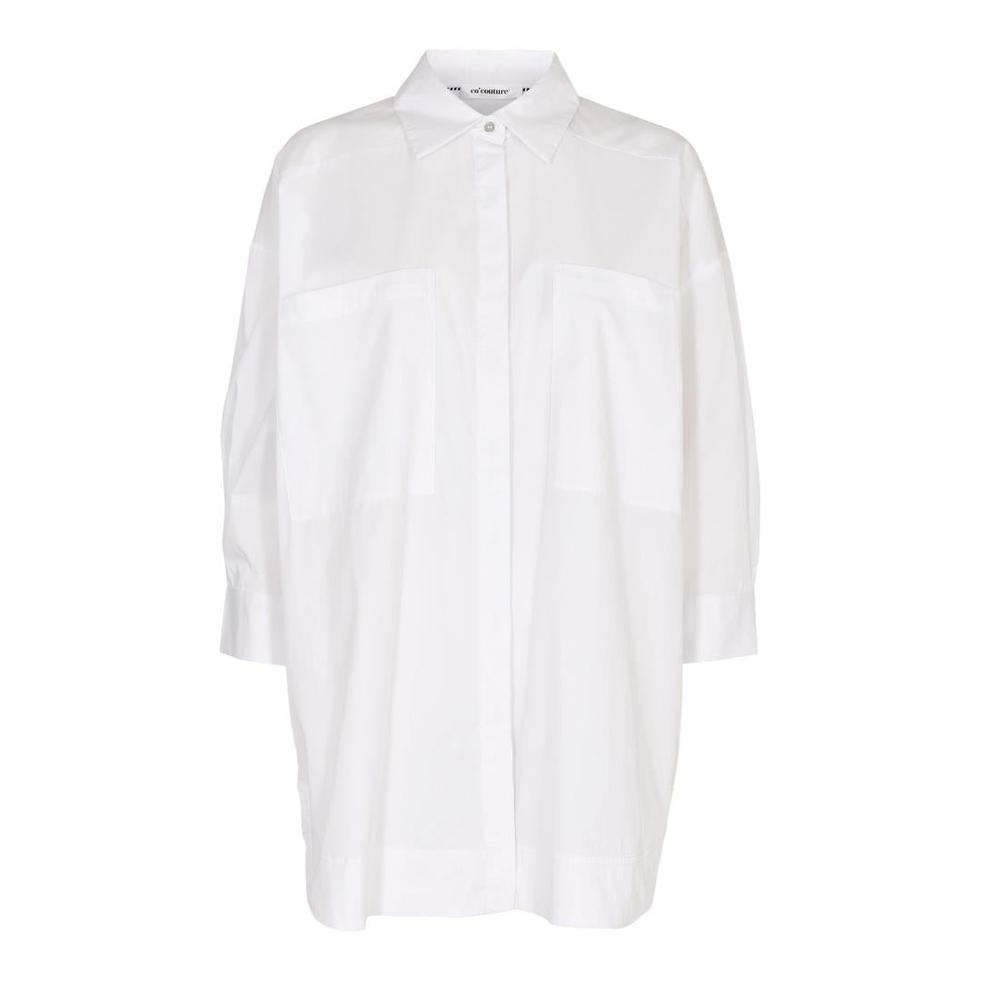 Cotton Crisp Pocket Shirt White