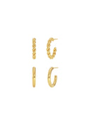 Duo Pair Creoles Gold