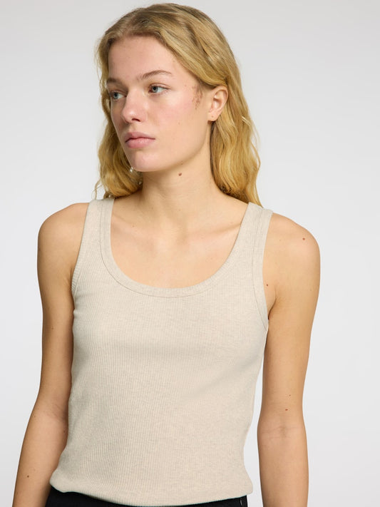 Slf Anna Tank top u-neck oatmeal