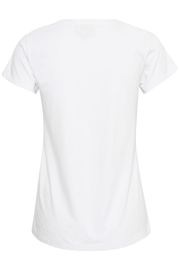 Rena V-neck T-shirt pure white