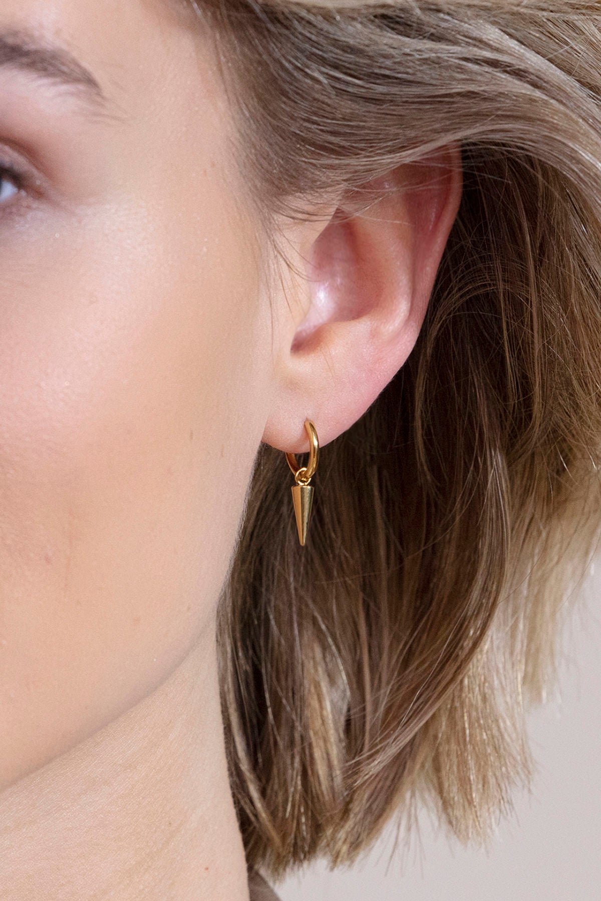 Peak Hoops Mini Gold
