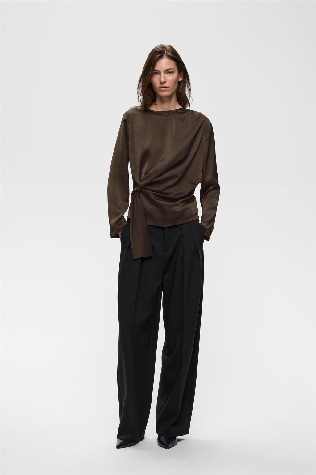 Satineiw Knot Blouse