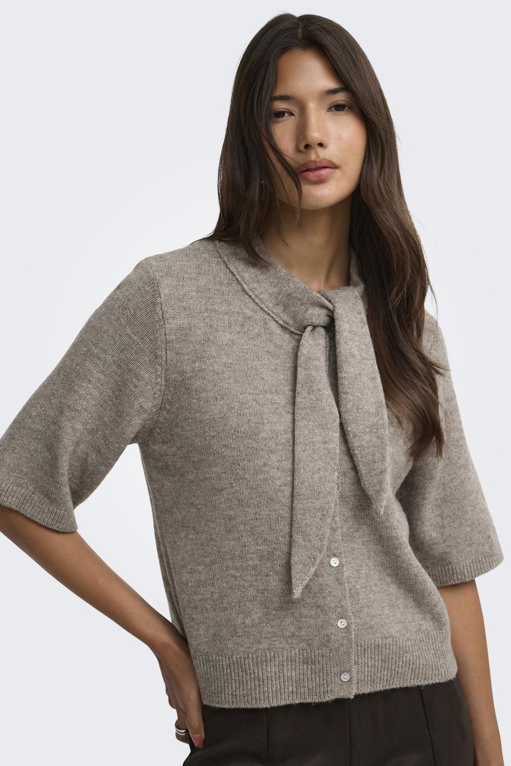 Onllana Ss Scarf Detail Cardi Ex Knt