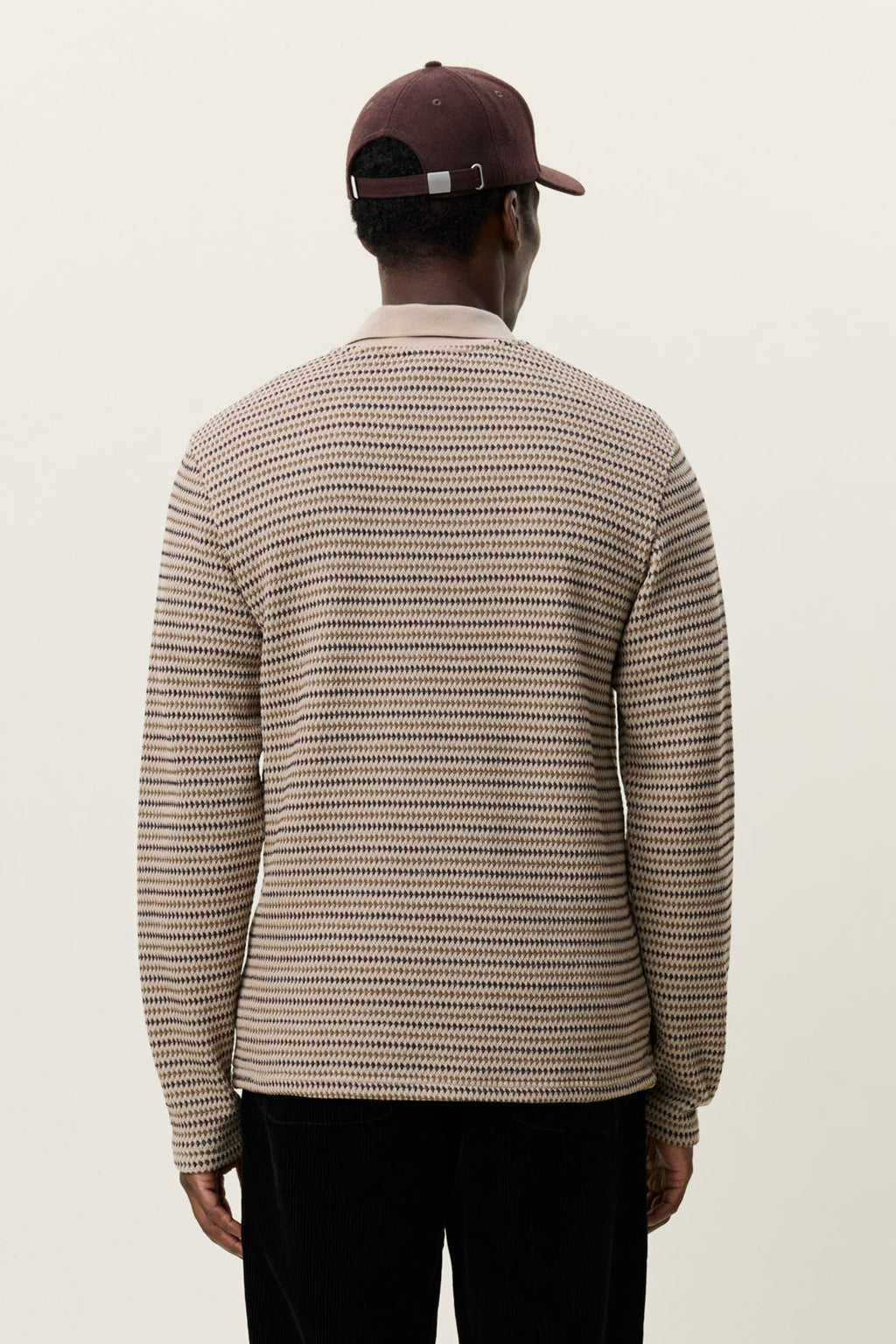 Knitted Stripe Polo