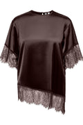 Onlindona 2/4 Satin Lace Top Wvn