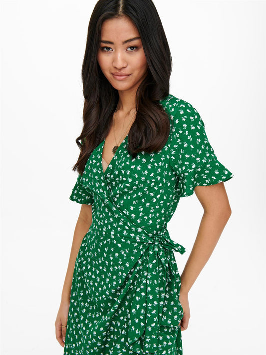 Olivia wrap dress Verdant green