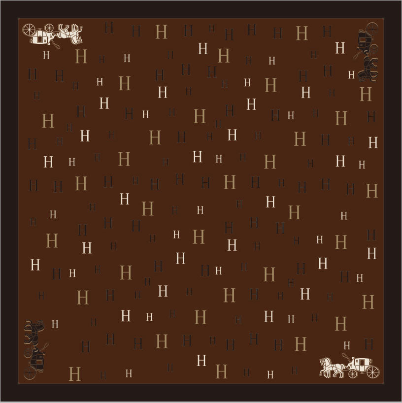 H-skjerf Bandana mørk bun
